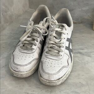 White and Gray Athletic Shoes